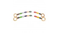 Çanta Aksesuar 20 mm Oval Ahşap Boncuklu 40 cm Renkli No:1 Çanta Sapı
