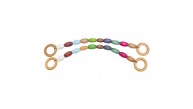 Çanta Aksesuar 20 mm Oval Ahşap Boncuklu 40 cm Renkli No:2 Çanta Sapı