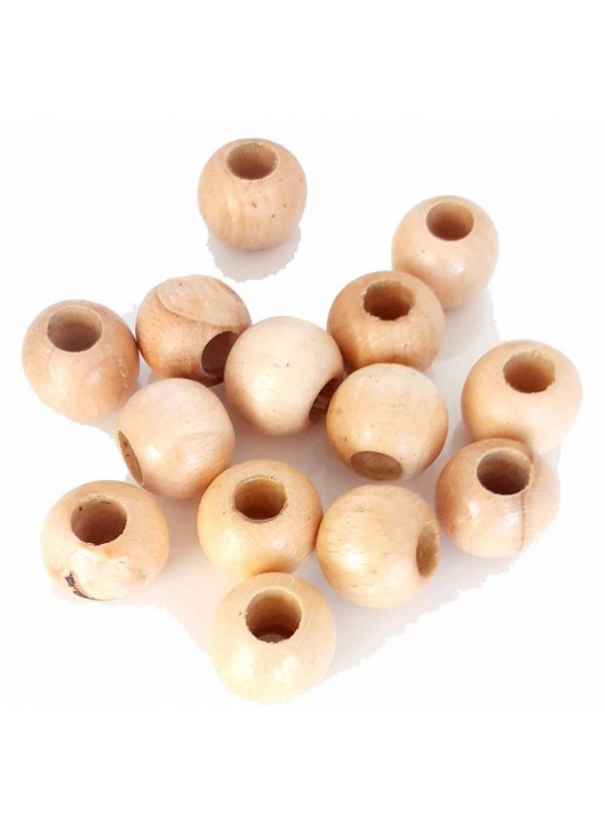 Çanta Aksesuar 22 Mm 10 Adet Açık Renk Ahşap Yuvarlak Boncuk