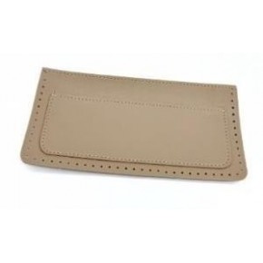 Çanta Aksesuar 22x11 cm Koyu  Bej Renk Suni Deri Cep