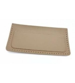 Çanta Aksesuar 22x11 cm Koyu  Bej Renk Suni Deri Cep