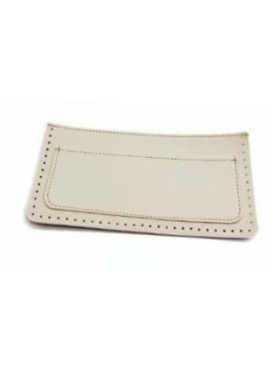 Çanta Aksesuar 22x11 cm Krem Renk Suni Deri Cep