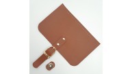 Çanta Aksesuar 22x24 cm Suni Deri Taba Renk Çanta Kapağı Light Gold Metalli