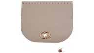 Çanta Aksesuar 24x19 cm Suni Deri Bej Renk Kapak Light Gold Metalli