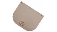 Çanta Aksesuar 24x19 cm Suni Deri Bej Renk Kapak Light Gold Metalli