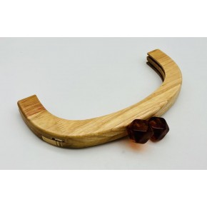 Çanta Aksesuar 25 Cm Açık Renk  Oval Ahşap Burs Kehribar  Renk Toplu
