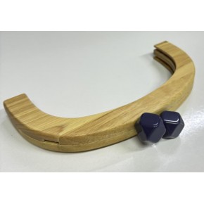 Çanta Aksesuar 25 Cm Açık Renk  Oval Ahşap Burs Lacivert Renk Toplu