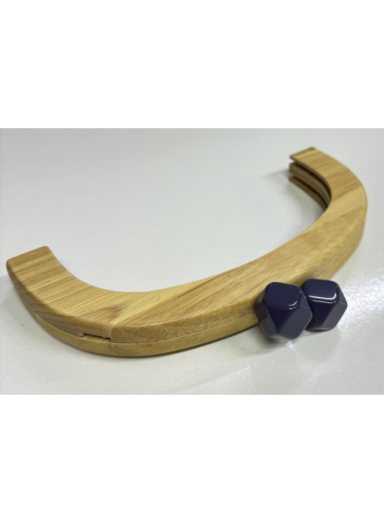 Çanta Aksesuar 25 Cm Açık Renk  Oval Ahşap Burs Lacivert Renk Toplu