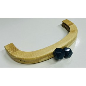 Çanta Aksesuar 25 Cm Açık Renk  Oval Ahşap Burs Petrol Renk Toplu
