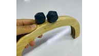 Çanta Aksesuar 25 Cm Açık Renk  Oval Ahşap Burs Petrol Renk Toplu