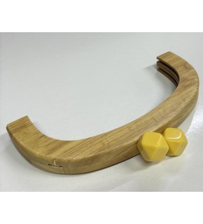 Çanta Aksesuar 25 Cm Açık Renk  Oval Ahşap Burs Sarı Renk Toplu