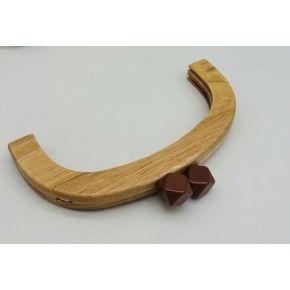 Çanta Aksesuar 25 Cm Açık Renk  Oval Ahşap Burs Sütlü Kahve Renk Toplu