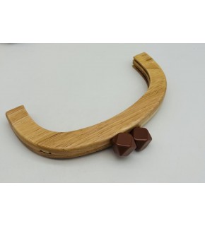 Çanta Aksesuar 25 Cm Açık Renk  Oval Ahşap Burs Sütlü Kahve Renk Toplu