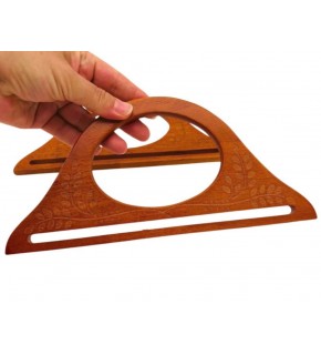 Çanta Aksesuar  25x12  cm  Desenli  İthal Ahşap Çanta Sapı