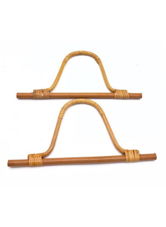 Çanta Aksesuar 27 cm Gerçek Bambu Çanta Sapı Açık Renk