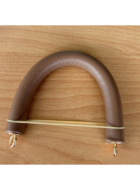 Çanta Aksesuar 27 cm Rulo Model Suni Deri Açık Vizon Çanta Sapı Light Gold Metalli