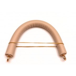 Çanta Aksesuar 27 cm Rulo Model Suni Deri Pudra Çanta Sapı Light Gold Metalli