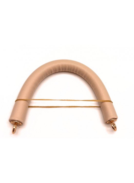 Çanta Aksesuar 27 cm Rulo Model Suni Deri Pudra Çanta Sapı Light Gold Metalli