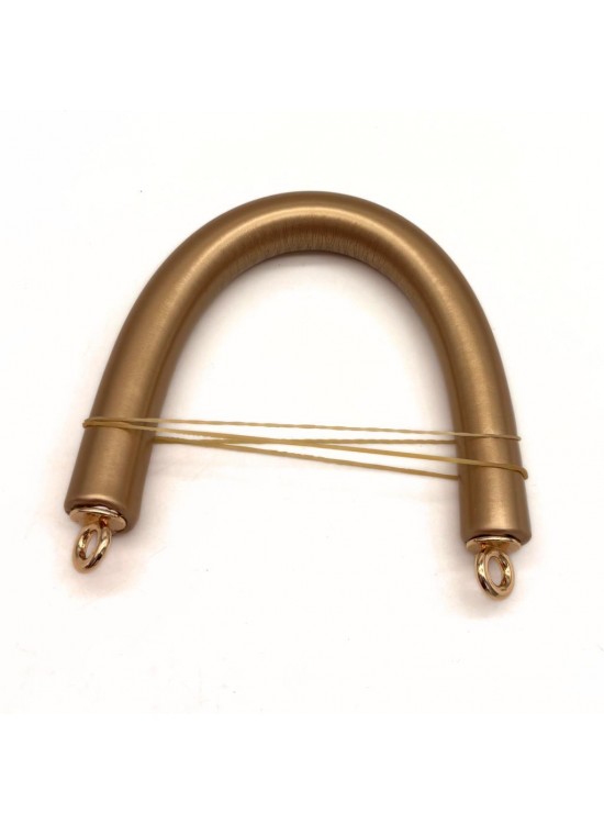 Çanta Aksesuar 27 cm Rulo Model Suni Deri Rugan Gold Çanta Sapı Light Gold Metalli