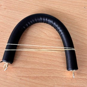 Çanta Aksesuar 27 cm Rulo Model Suni Deri Siyah Çanta Sapı Light Gold Metalli