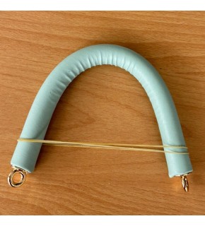 Çanta Aksesuar 27 cm Rulo Model Suni Deri Su Yeşili Çanta Sapı Light Gold Metalli