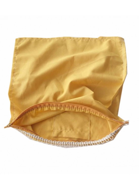 Çanta Aksesuar 28X28 Cm Dikilmiş Halde Fermuarlı Astar Hardal Sarı