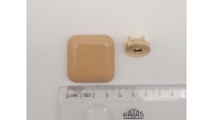 Çanta Aksesuar 3.5 cm Kare Akrilikli Sütlü Kahve Renk Light Gold Mıknatıslı Kilit