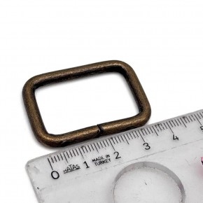 Çanta Aksesuar 3.5x2 cm Antik Renk  Dikdörtgen  Halka 1 Adet