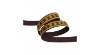 Çanta Aksesuar 3 cm Polyester Kolon Kahverengi Gold Simli 1 Metre