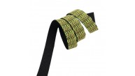 Çanta Aksesuar 3 cm Polyester Kolon Neon Yeşil Gold Simli 1 Metre