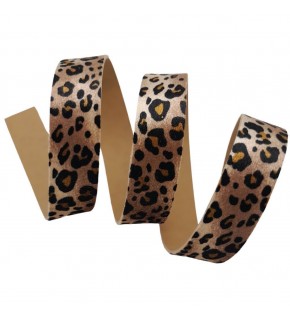 Çanta Aksesuar 3 cm Şerit Suni Deri Leopar Desen 1 metre