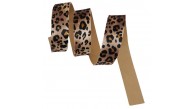 Çanta Aksesuar 3 cm Şerit Suni Deri Leopar Desen 1 metre