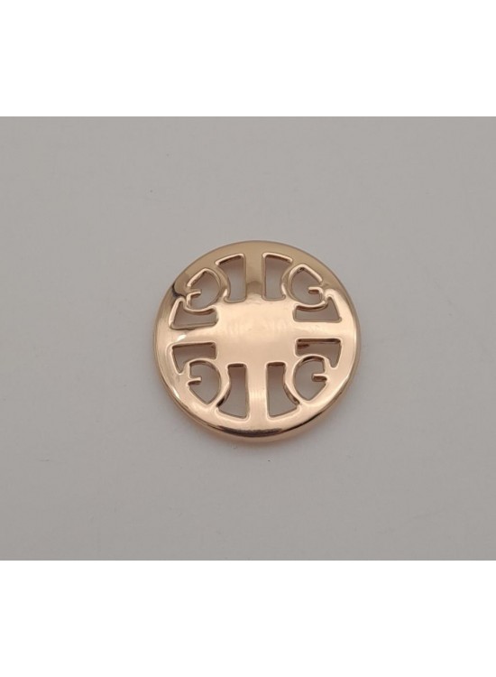 Çanta Aksesuar 3 cm Yuvarlak Model Desenli Light Gold Plaka Süs