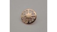 Çanta Aksesuar 3 cm Yuvarlak Model Desenli Light Gold Plaka Süs