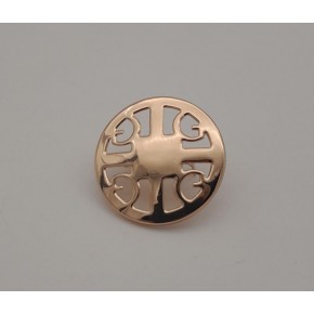 Çanta Aksesuar 3 cm Yuvarlak Model Desenli Light Gold Plaka Süs