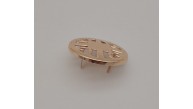 Çanta Aksesuar 3 cm Yuvarlak Model Desenli Light Gold Plaka Süs