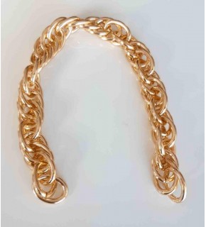 Çanta Aksesuar 35 Cm Çift Halka Döngülü Zincir Light Gold Renk