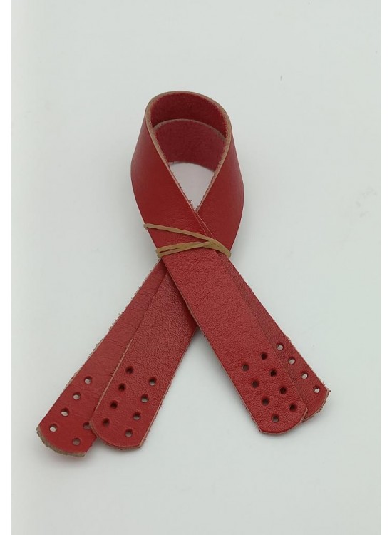 Çanta Aksesuar 35X2 Cm Gerçek Deri Çift Sap Kırmızı