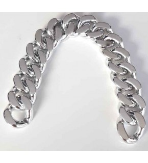 Çanta Aksesuar 37 Cm Metal Görünümlü Zincir (Gümüş Renk)