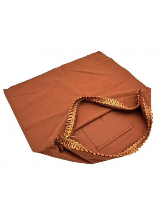 Çanta Aksesuar 38X38 Cm Dikilmiş Fermuarlı Astar Açık Kahve Renk