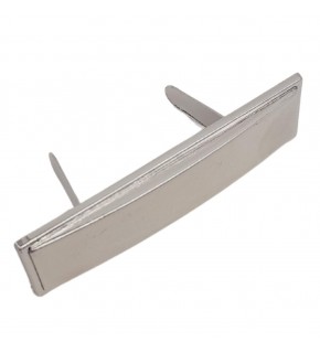 Çanta Aksesuar 4.8x1.4 cm Metal Etiket Plaka Süs Gümüş Renk 1 Adet