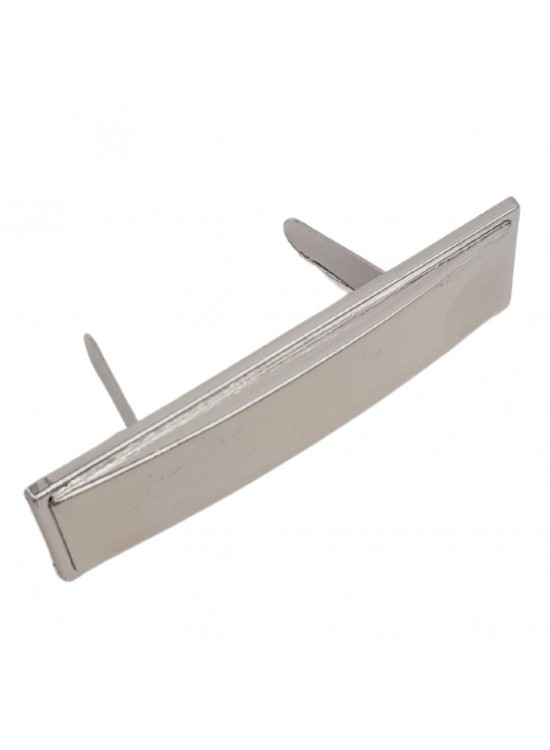 Çanta Aksesuar 4.8x1.4 cm Metal Etiket Plaka Süs Gümüş Renk 1 Adet