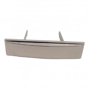 Çanta Aksesuar 4.8x1.4 cm Metal Etiket Plaka Süs Gümüş Renk 1 Adet