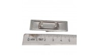 Çanta Aksesuar 4.8x1.4 cm Metal Etiket Plaka Süs Gümüş Renk 1 Adet