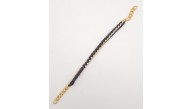 Çanta Aksesuar 40 cm Derili Zincir Lacivert Renk Light Gold Metalli