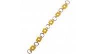 Çanta Aksesuar 40 cm Kare Akrilik Yaylı Halkalı Çanta Zinciri Sarı Renk Light Gold Metalli