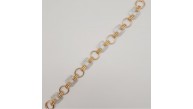 Çanta Aksesuar 40 cm Kare Akrilik Yaylı Halkalı Çanta Zinciri Simli Light Gold Metalli