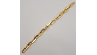 Çanta Aksesuar 40 cm Metal Görünümlü Oval Light Gold Renk Akrilik Zincir