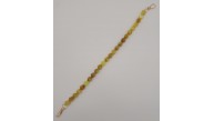 Çanta Aksesuar 40 cm Mini Sekizgen Akrilik Taba Neon Sarı Renk Çanta Sapı Light Gold Metalli