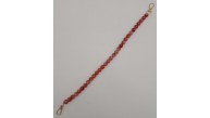 Çanta Aksesuar 42 cm Mini Yuvarlak Akrilik Nar Çiçeği Renk Çanta Sapı Light Gold Metalli